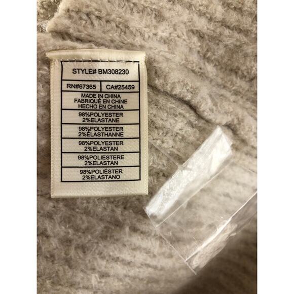 Steve Madden Abbie Sweater Dress Knit Turtleneck Long Sleeve Mini Oatmeal Small - Picture 8 of 11